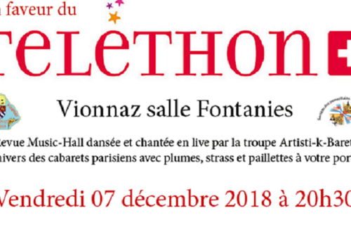 Soirée music-hall en faveur du téléthon 2018