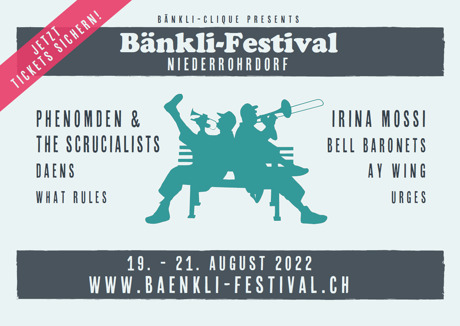 Vielen Dank für die Unterstützung des Bänkli-Festivals