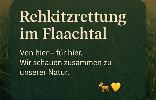 Rehkitzrettung im Flaachtal