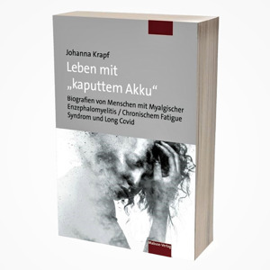 Das Buch, Leben mit kaputtem Akku, mit Signatur von Johanna Krapf