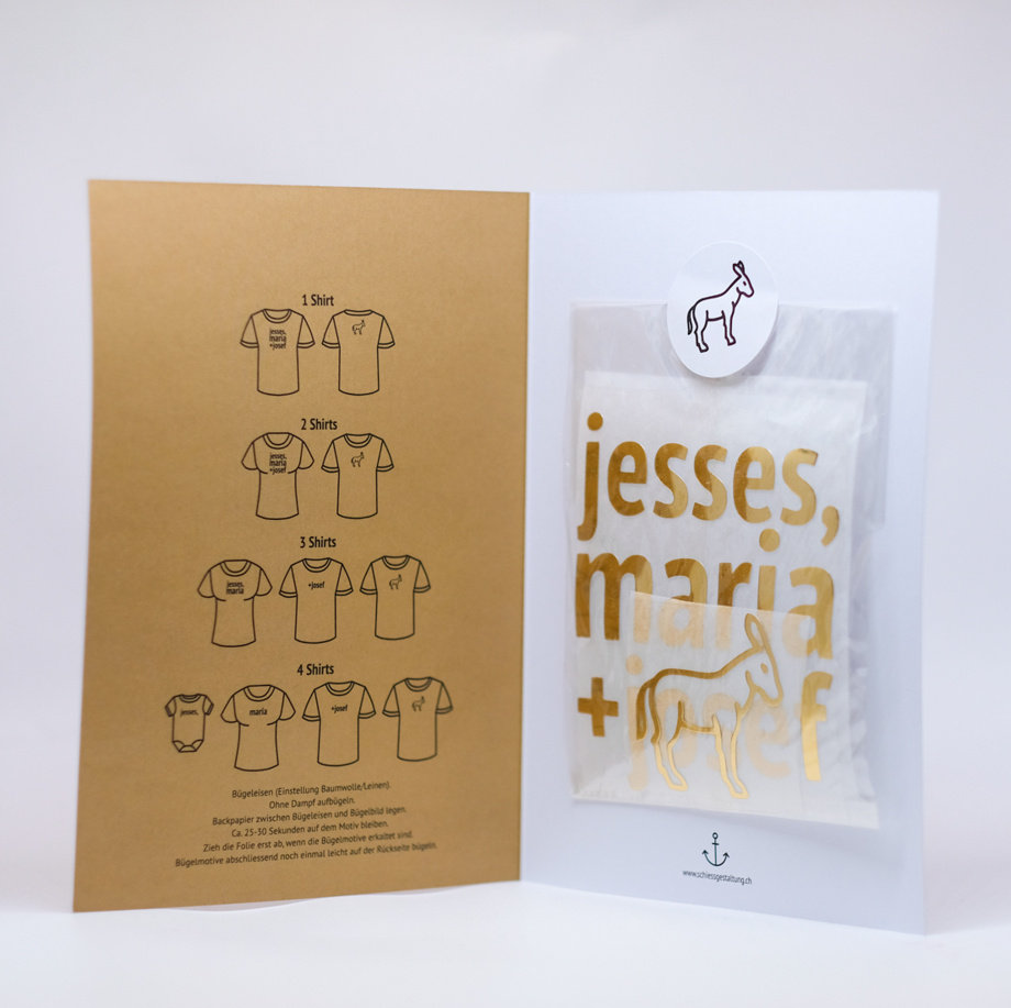 WEIHNACHTSKARTE "JESSES, MARIA + JOSEF" VON ZORA