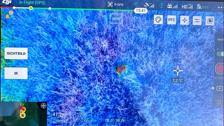 Rehkitz-Rettung mit Drohnen Sensebezirk