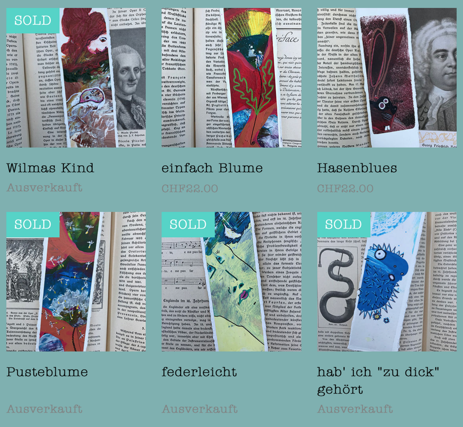 Unikat Lesezeichen "Überraschungs-Sujet"