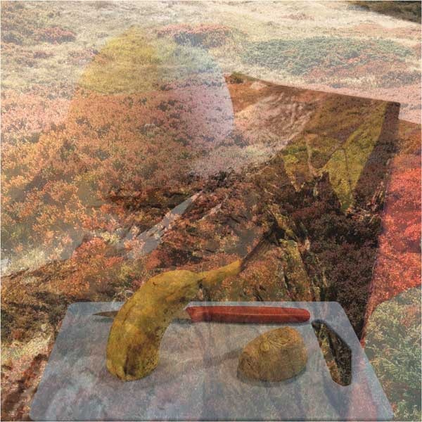 Mönch Gönner mit Kartoffelkunstdruck, Digitaldruck auf Leinwand von annette weber, 1Kg Sauertigbrot & 10 grosse Brownies