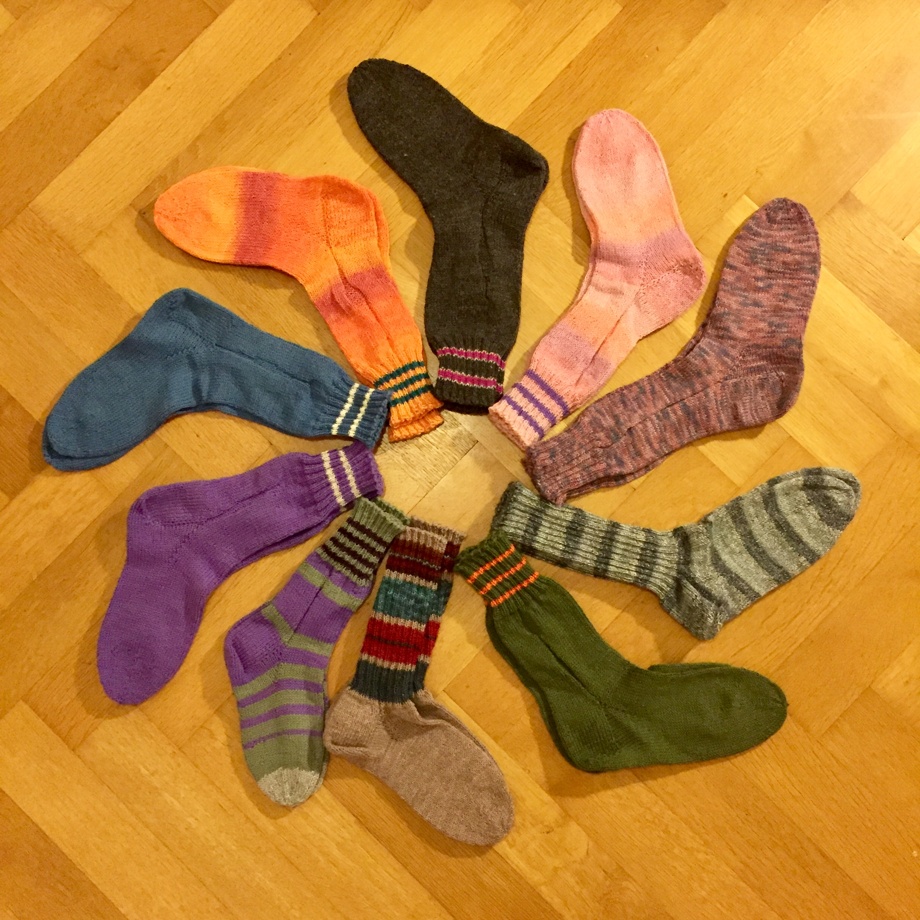 Chaussettes tricotées à la main