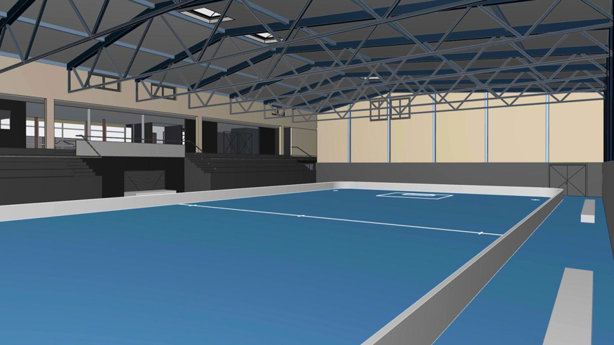 Bau Sporthalle in Silenen