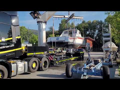 Rettungsboot MILAN - Auswassern für die Renovation 2023