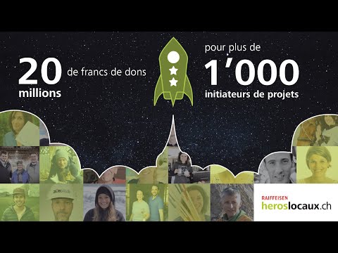 heroslocaux.ch | 20 millions de francs de dons | pour plus de 1'000 initiateurs de projets